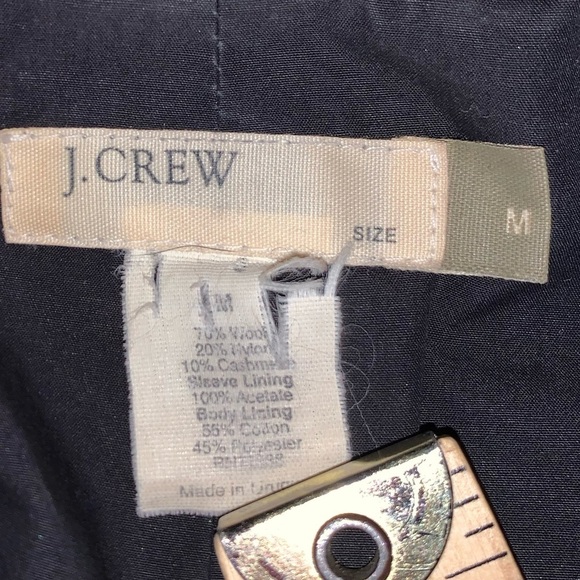 J Crew medium wool pea coat womens gray flaw preppy academia collegiate fall - Picture 5 of 10